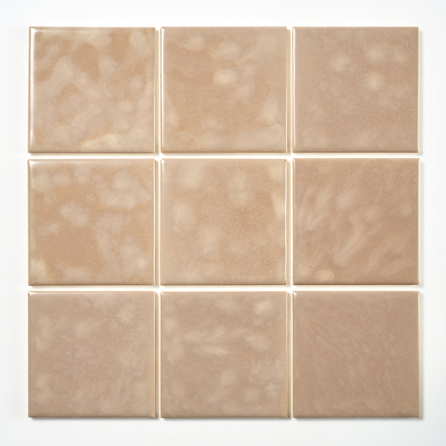 1950s Vintage Matte Taupe Mottled Wall Tile