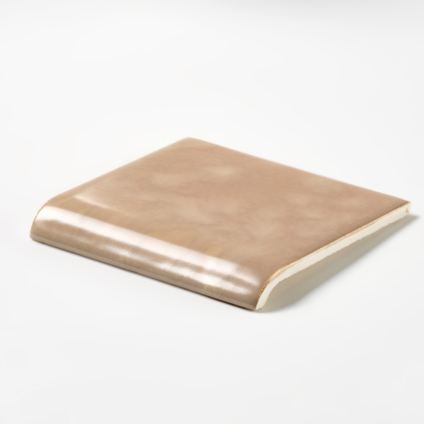 1950s Vintage Matte Taupe Mottled Wall Tile