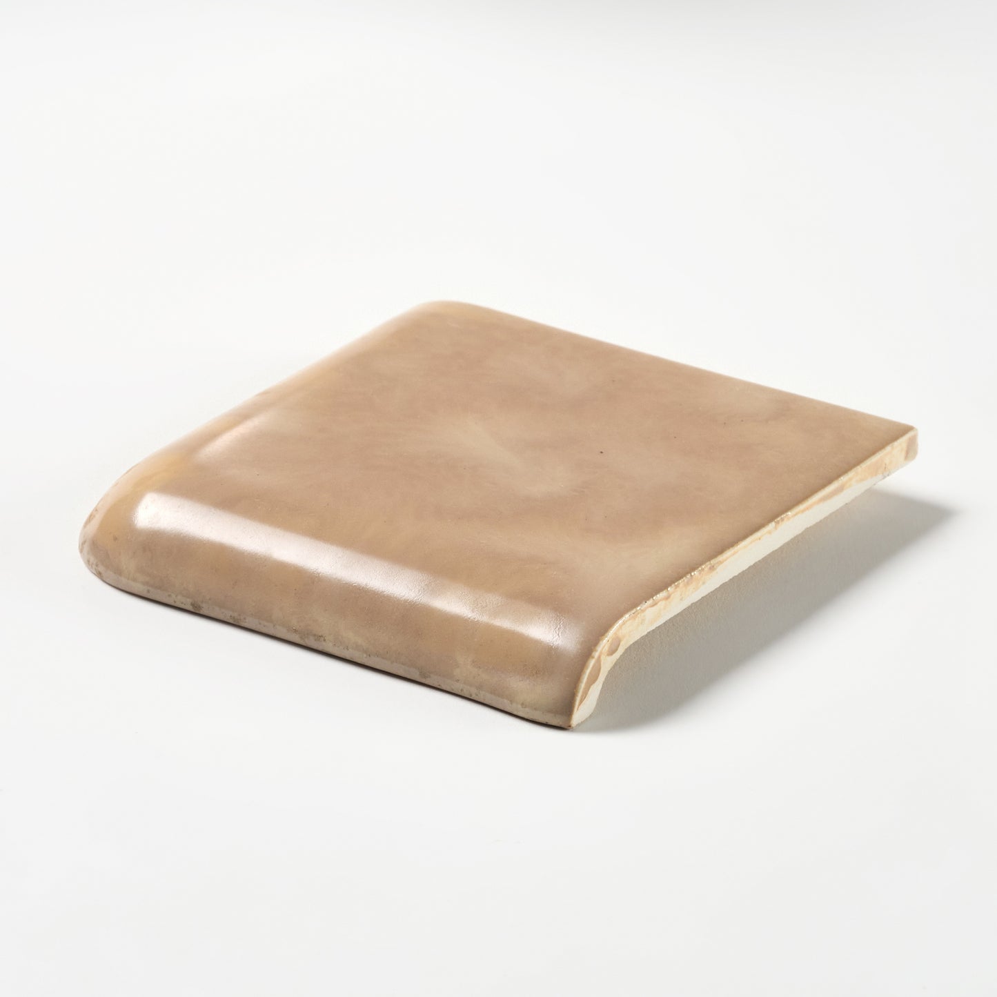 1950s Vintage Matte Taupe Mottled Wall Tile