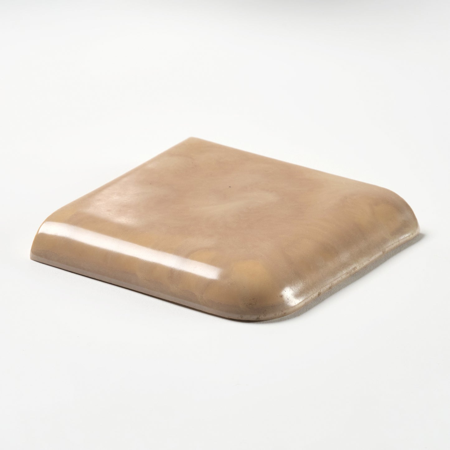 1950s Vintage Matte Taupe Mottled Wall Tile