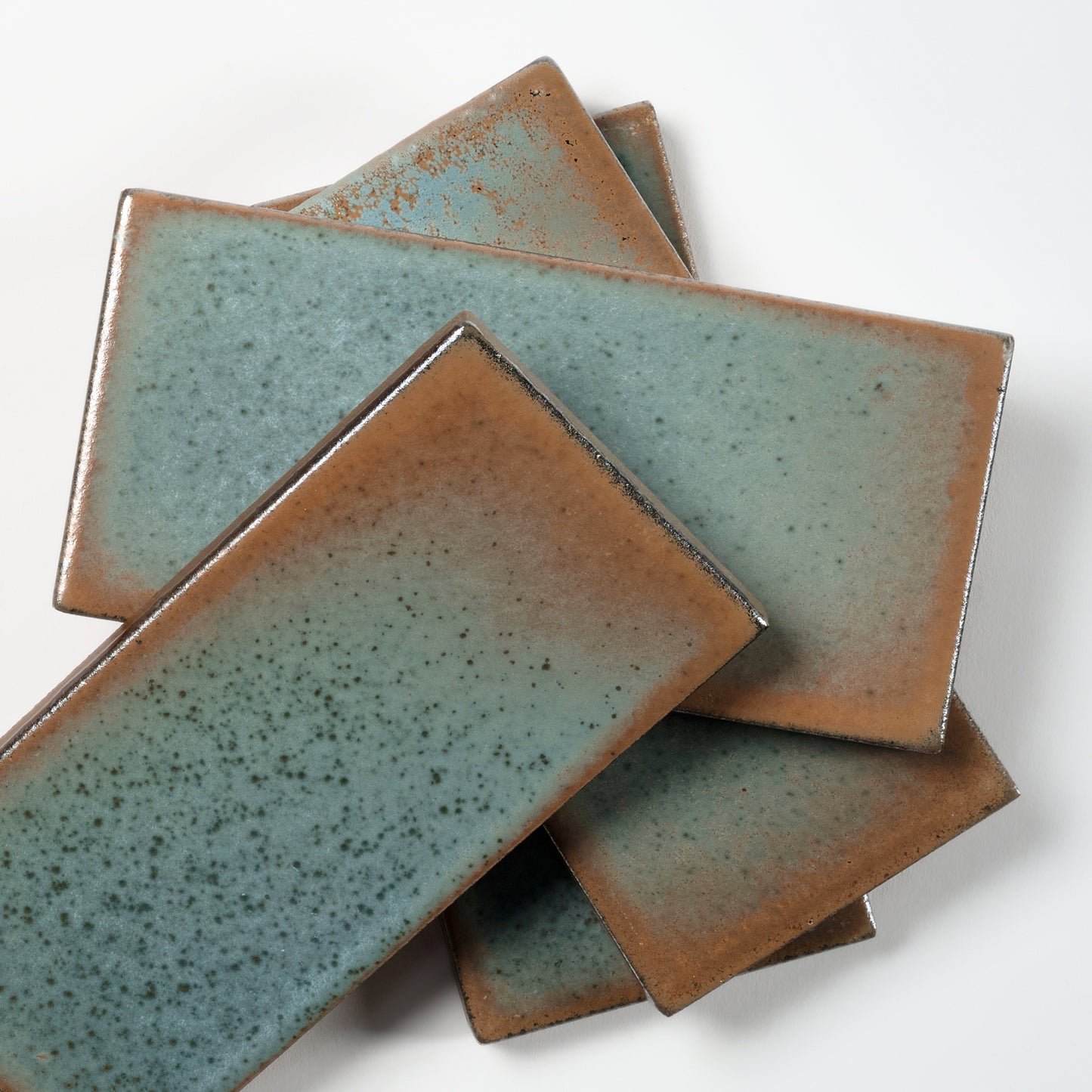 1980s American Olean Primitive Encore Blue Floor Tile