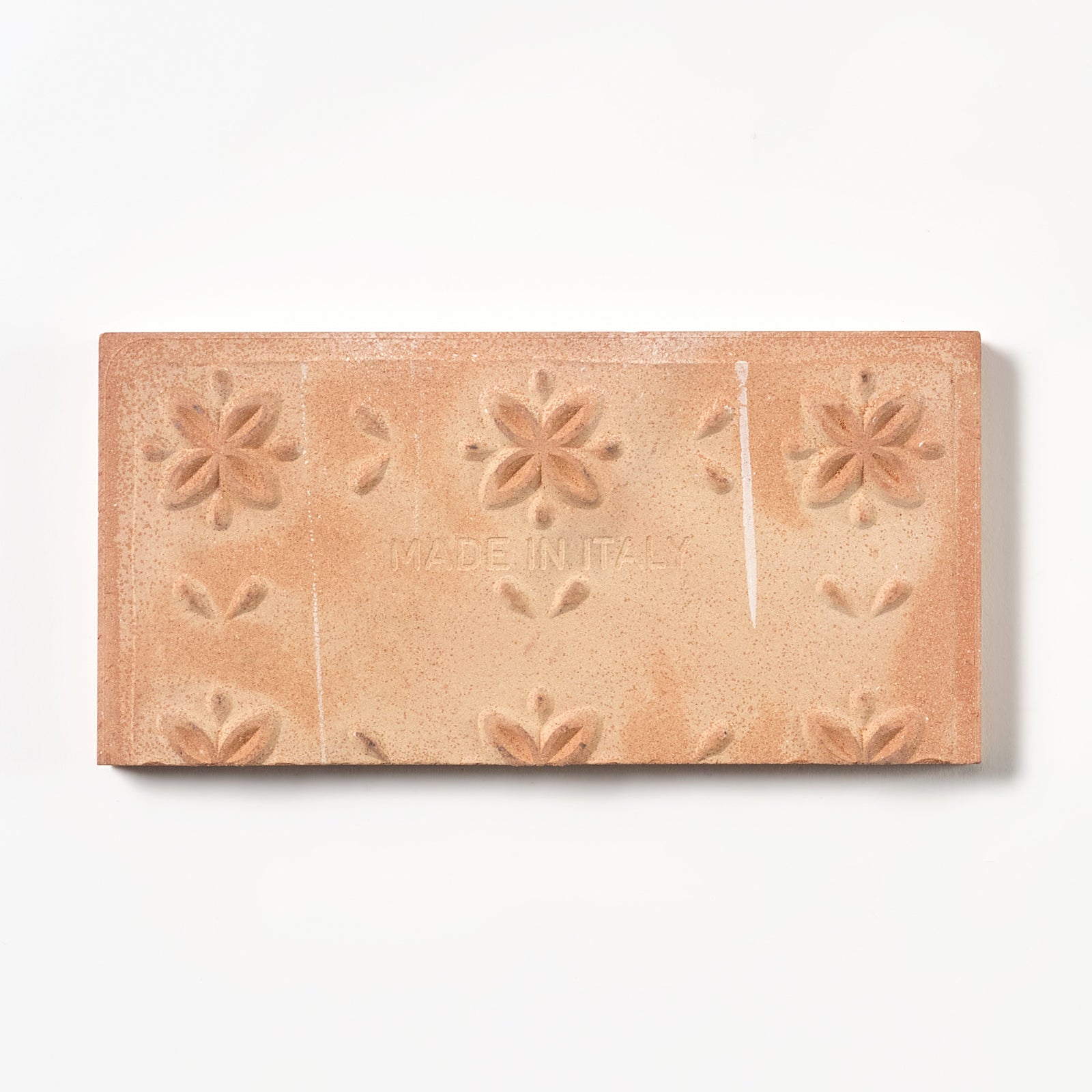 1980s Biscuit Italian Made Floral Vine Border Wall Tile – Vintage