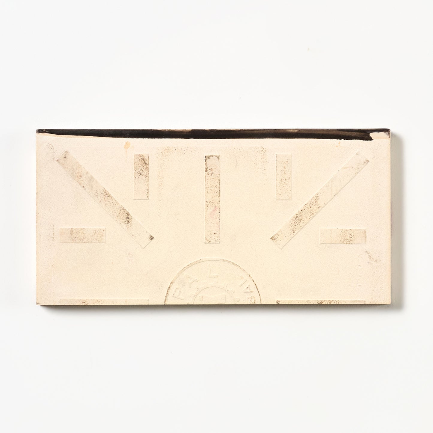 1980s Biscuit And Brown Floral Vine Border Wall Tile