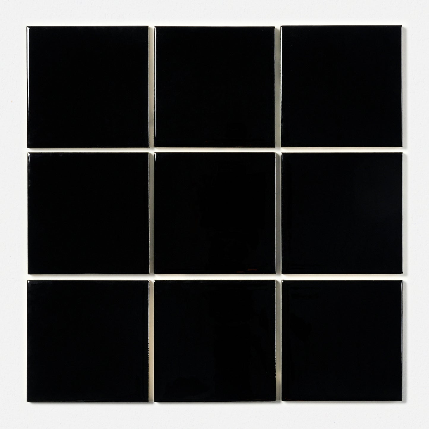 1950s Vintage Gloss Black Wall Tile