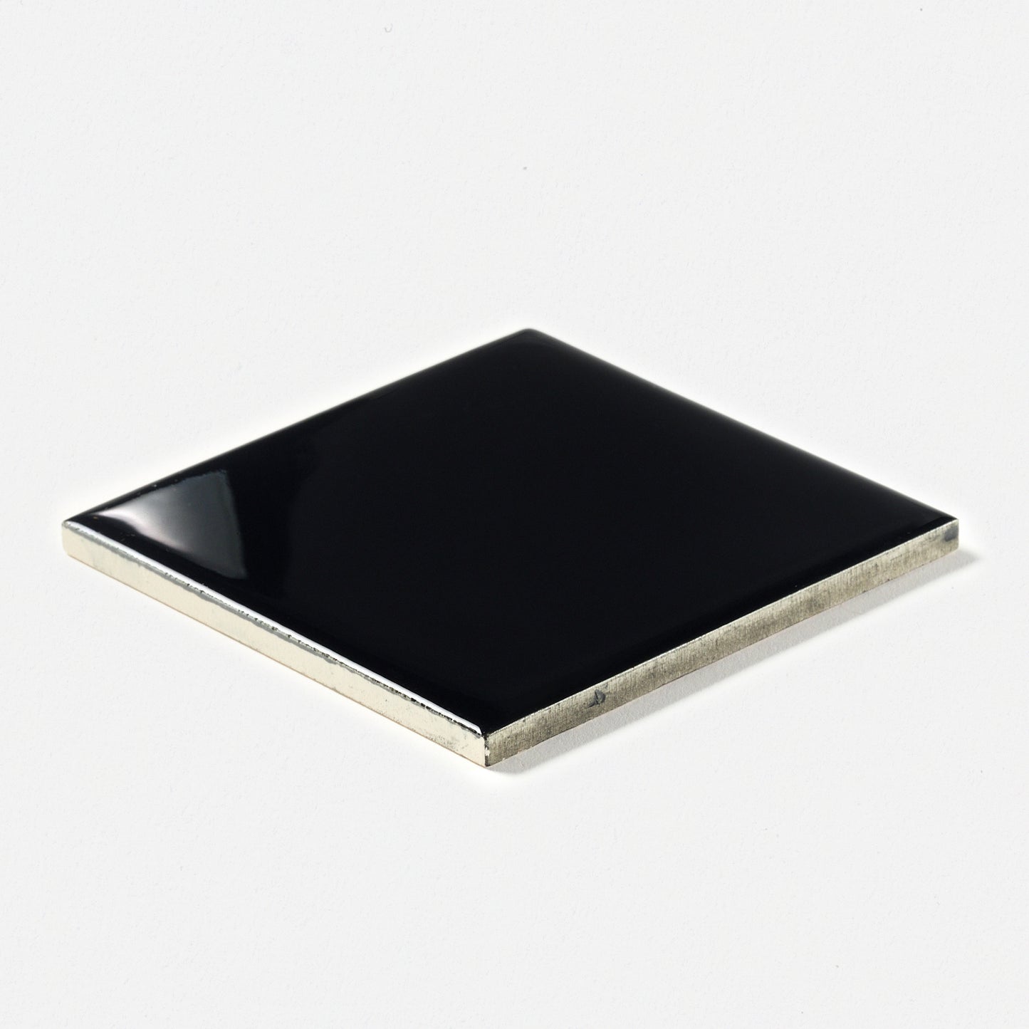 1950s Vintage Gloss Black Wall Tile