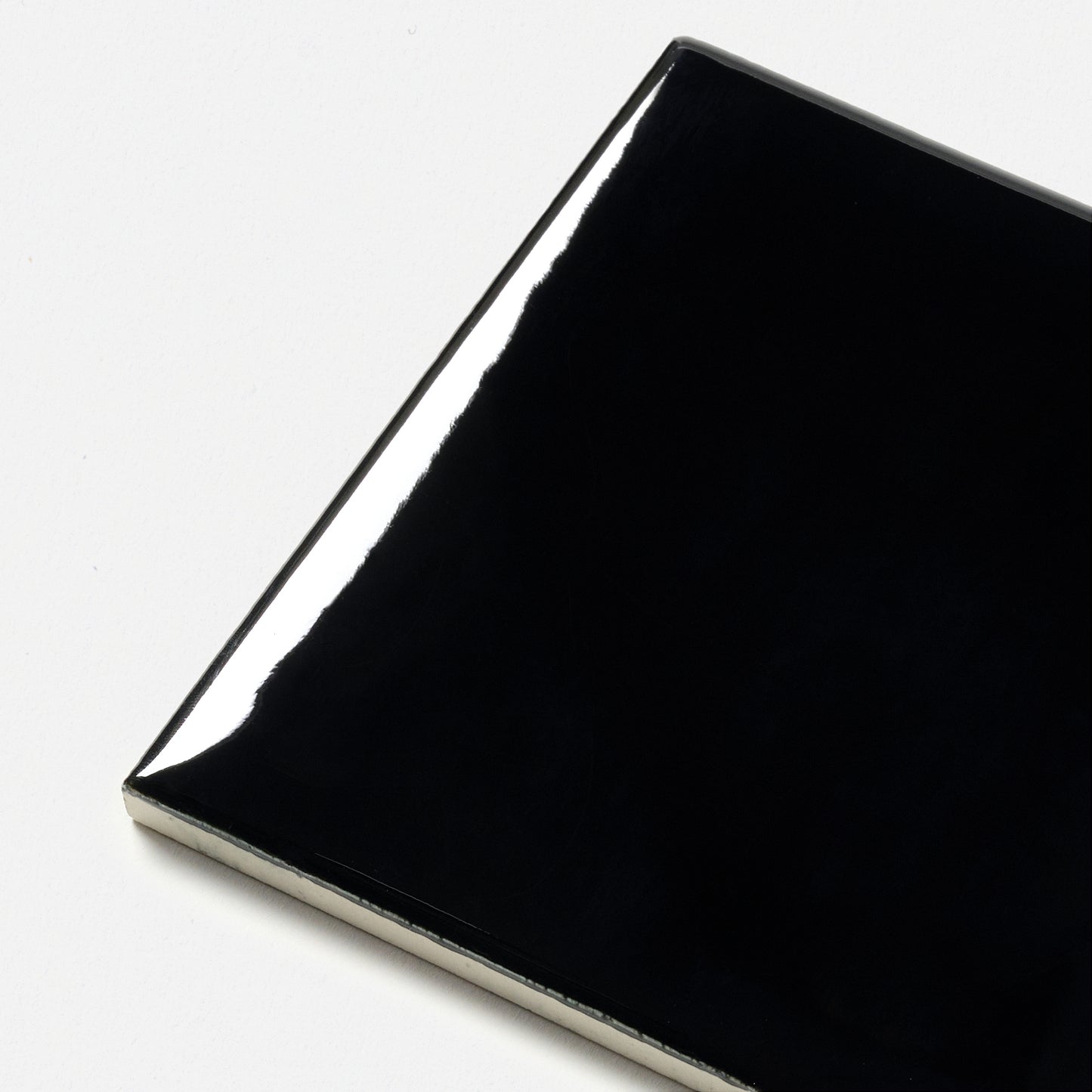 1950s Vintage Gloss Black Wall Tile