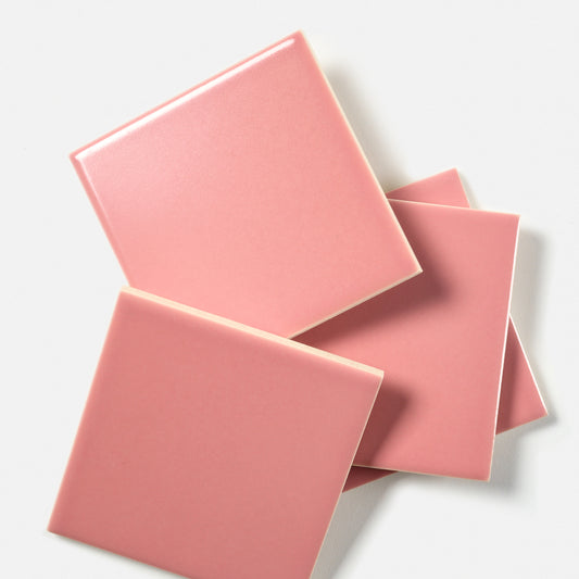 1940s American Franklin Olean Dark Pink Wall Tile
