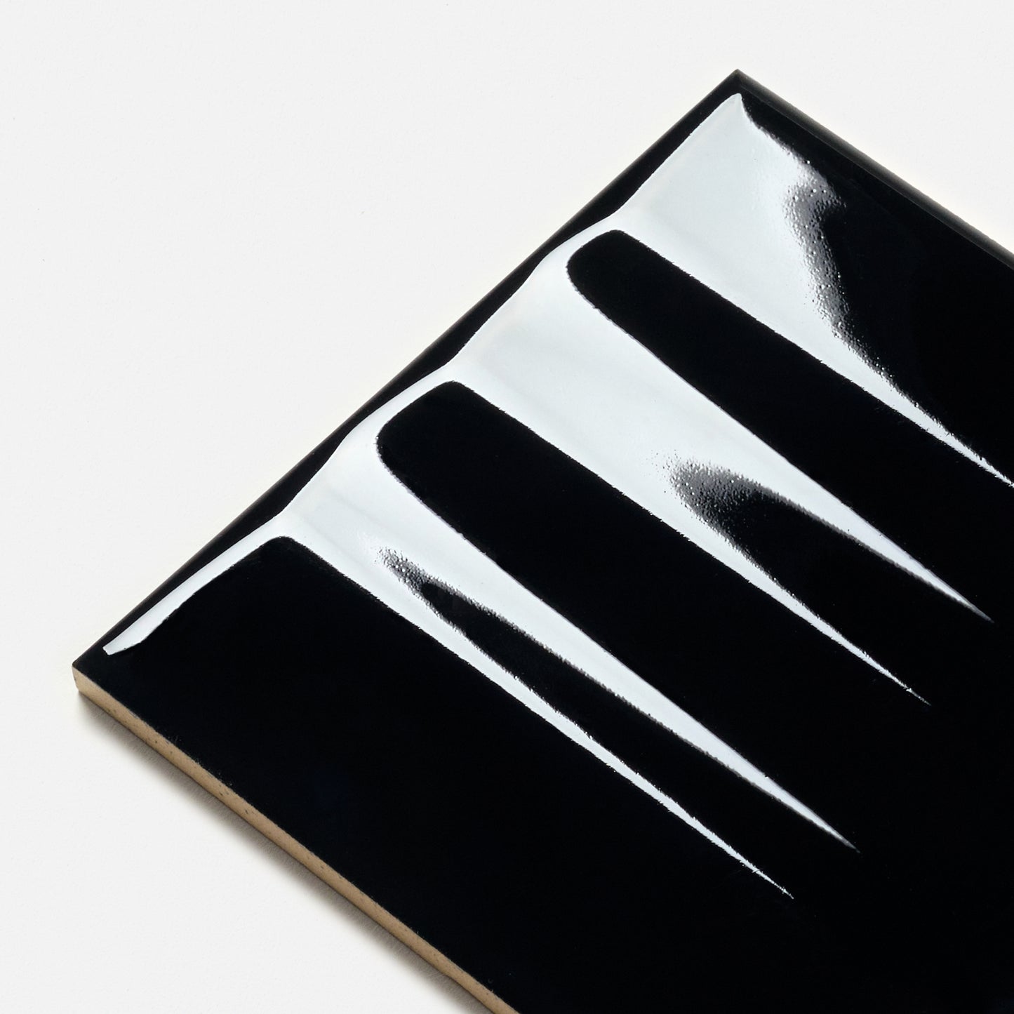 1950s Romany Black Wave Wall Tile