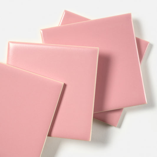 1960s Mosaic Tile Co. Matte Pink Wall Tile