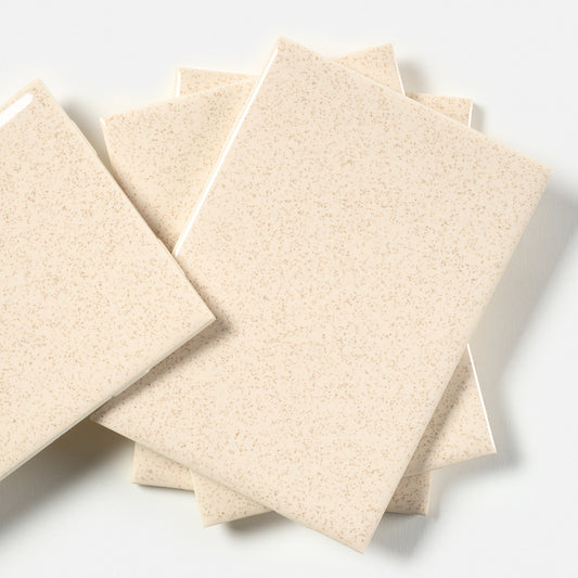 1960s Mosaic Tile Co. Glossy Cream Spice Wall Tile