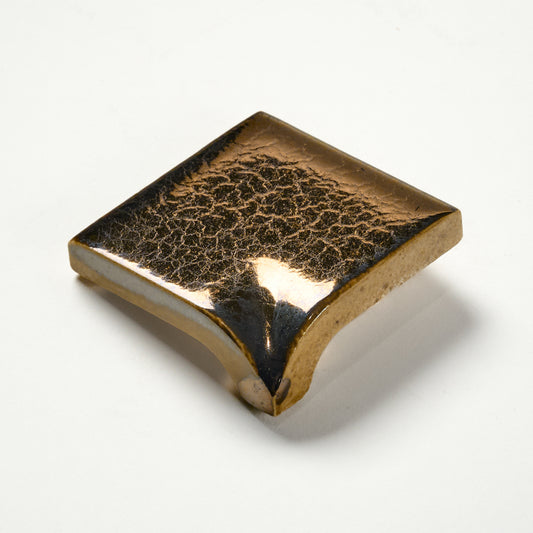 1970s Robertson 390 Bronze Drip Corner Bullnose Tile