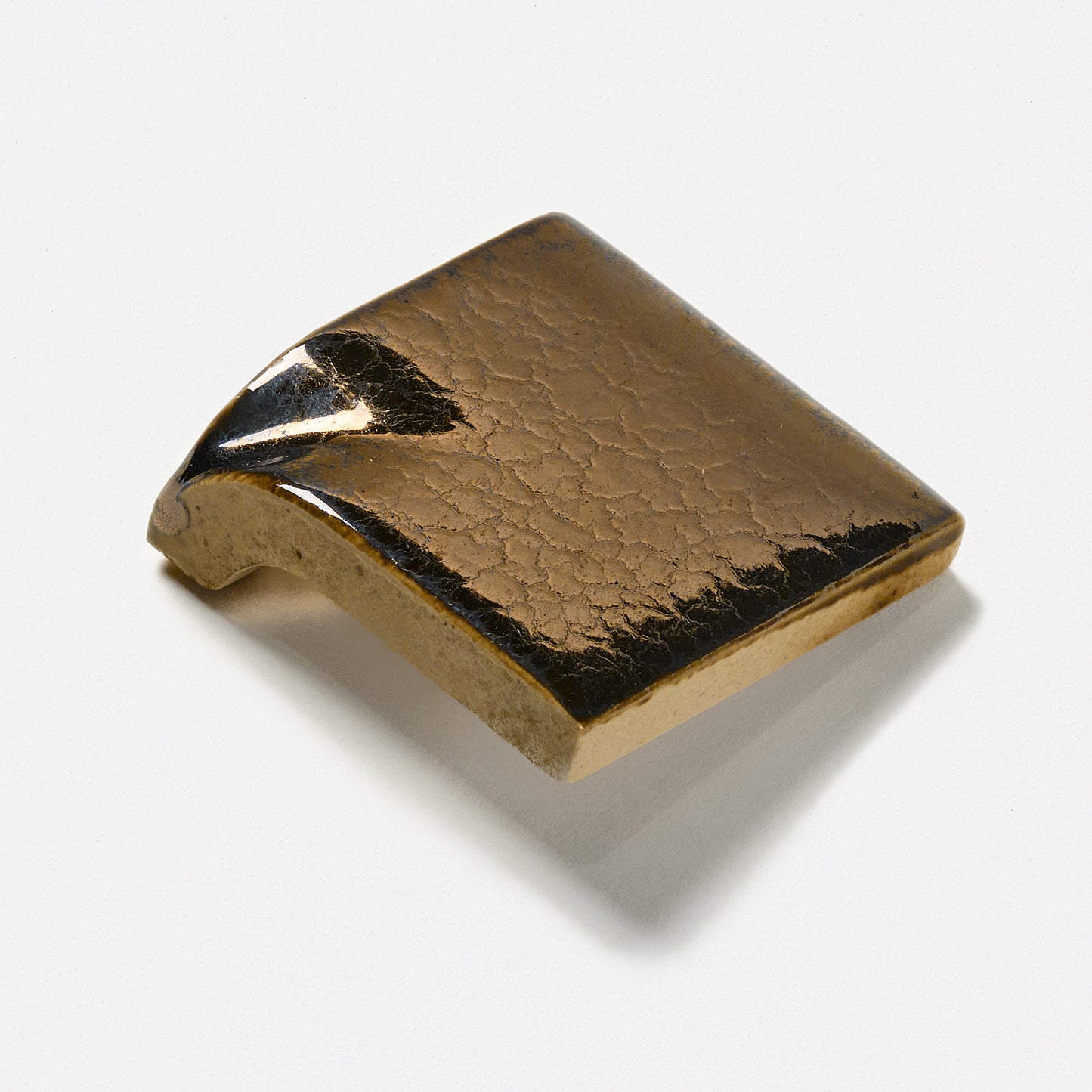 1970s Robertson 390 Bronze Drip Corner Bullnose Tile