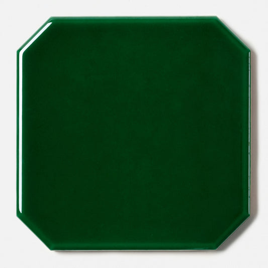 1980s Italian Emerald Green Octagon Wall TIle