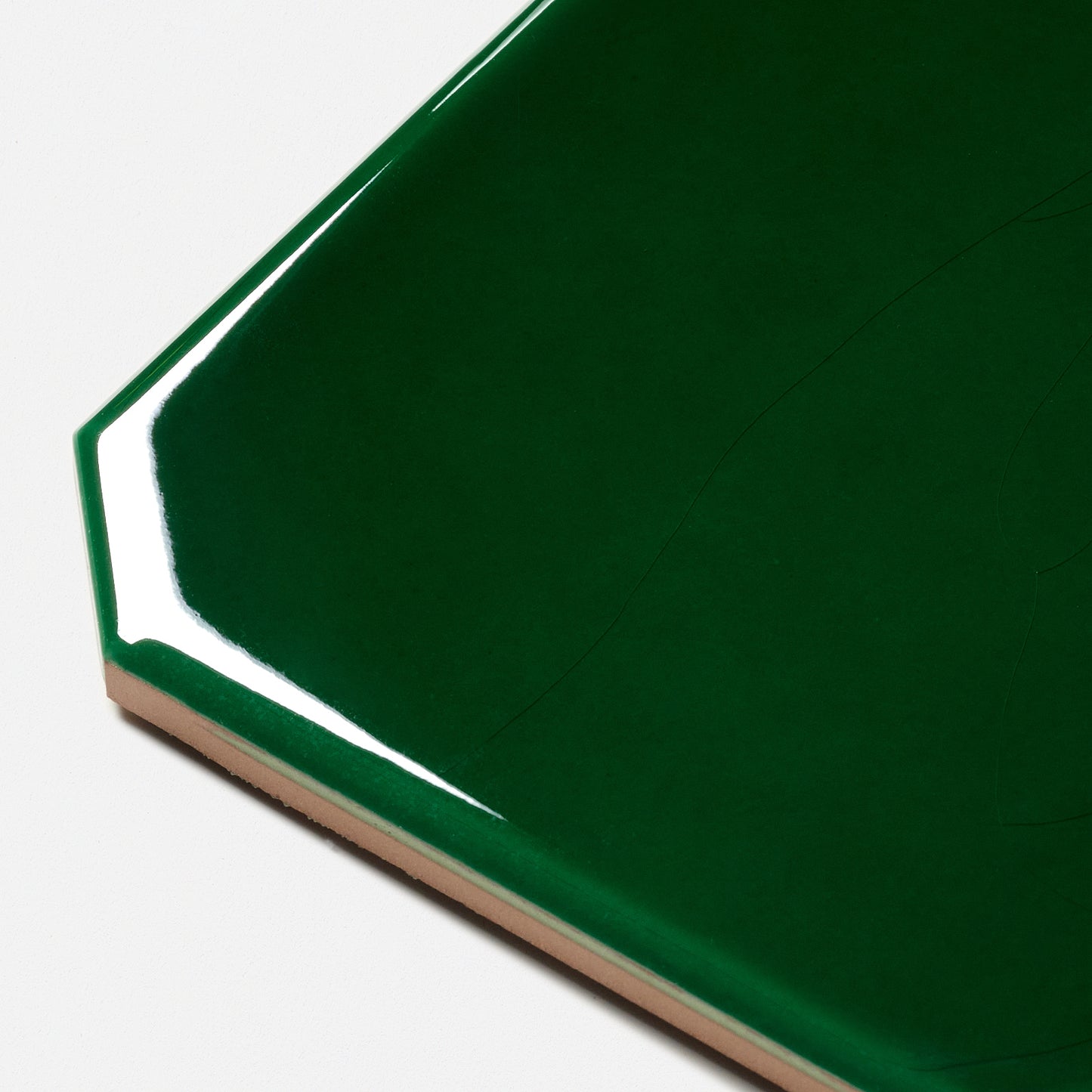 1980s Italian Emerald Green Octagon Wall TIle