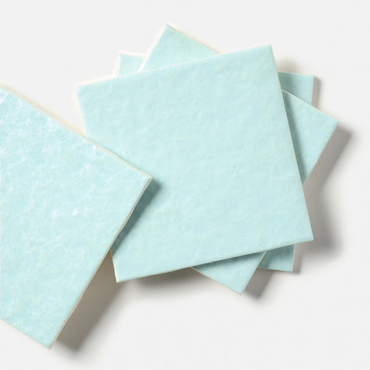 1980s American Olean Vellum Blue Wall Tile