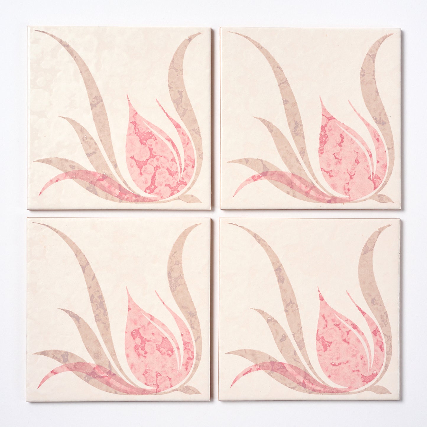 1970s Vintage Pink Cloud Floral Wall Tile, 120 Sq Ft Available - 10 Sq Ft Per Box