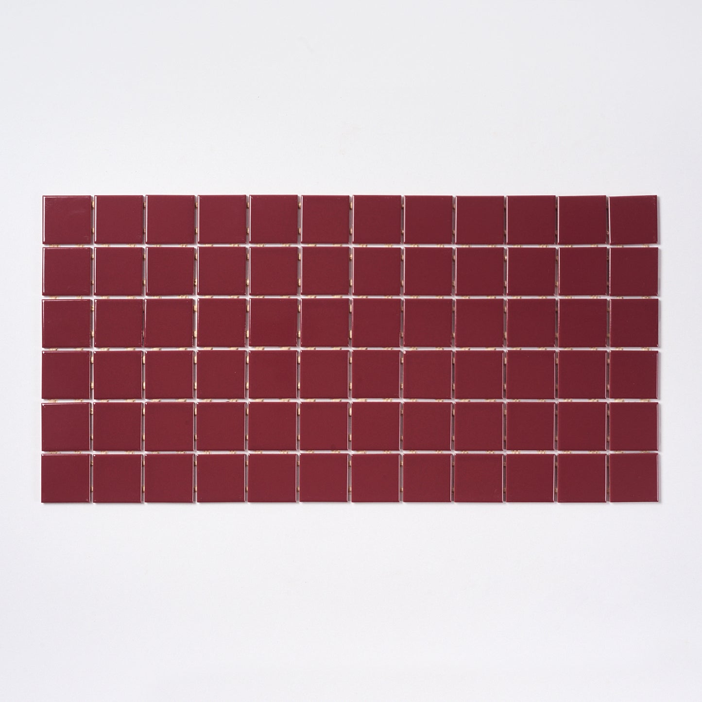 1980s Daltile Burgandy Floor Tile, 24 Sq Ft Lot - 12 Piece Set,  48 Sq Ft Available