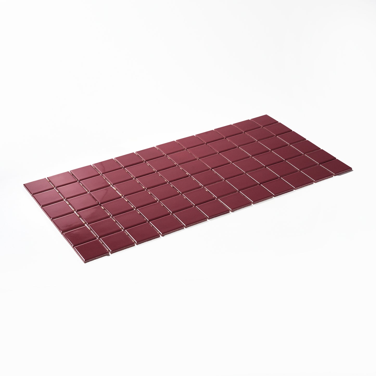 1980s Daltile Burgandy Floor Tile, 24 Sq Ft Lot - 12 Piece Set,  48 Sq Ft Available