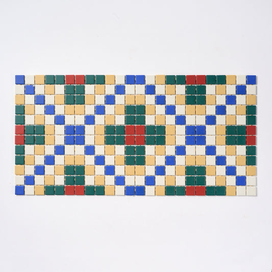 1980s Daltile Mosiac Floor Tile, 16 Sq Ft Lot - 8 Piece Set