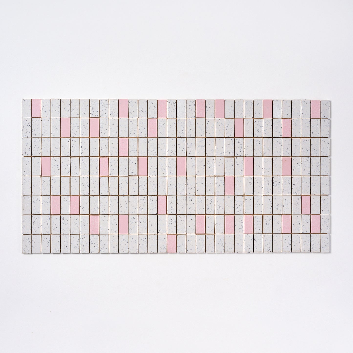 VICO 1960s Japanese Pink & Gray Soldier Course Floor Tile, 20 Sq Ft Lot - 9 Piece Set, 600 Sq Ft Available