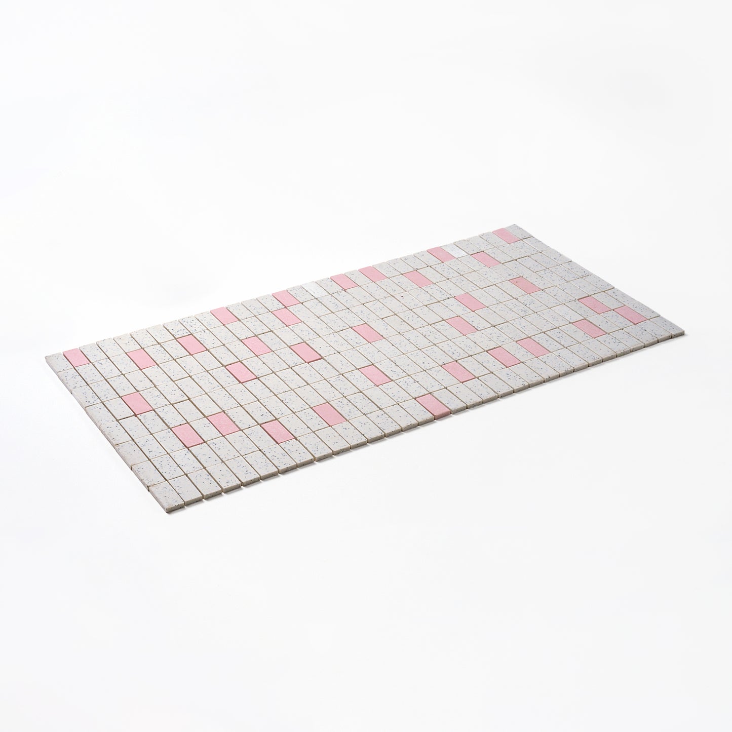 VICO 1960s Japanese Pink & Gray Soldier Course Floor Tile, 20 Sq Ft Lot - 9 Piece Set, 600 Sq Ft Available