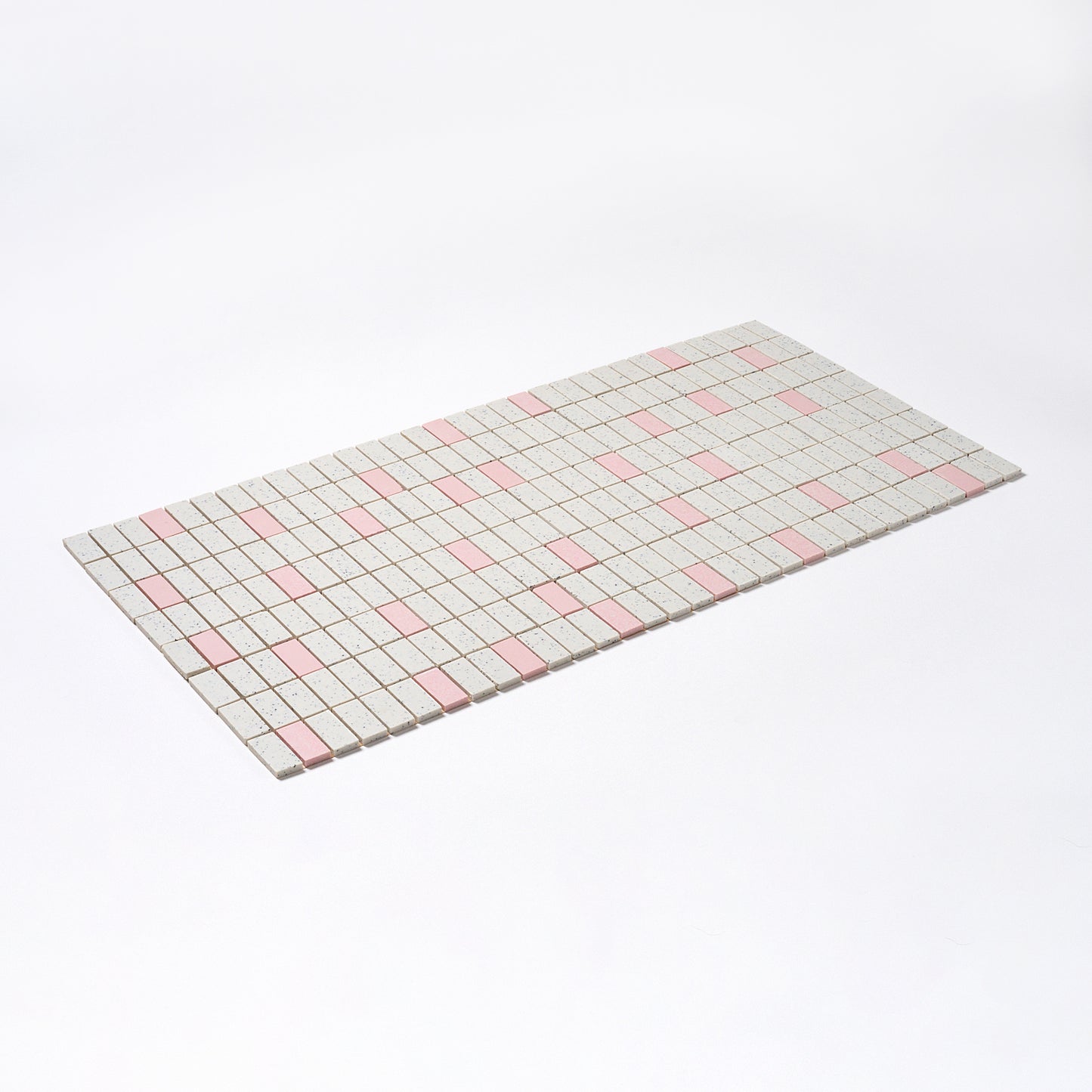 VICO 1950s Japanese Pink & Gray Soldier Course Floor Tile, 260 Sq Ft Available - 20 Sq Ft Per Box