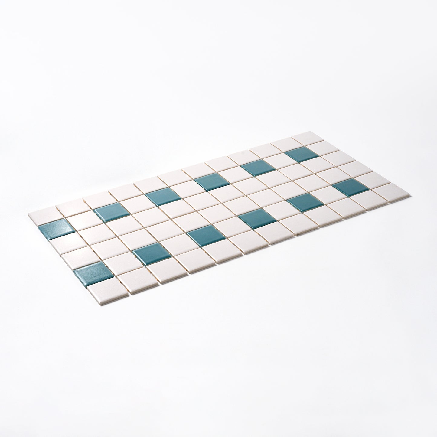 1980s American Olean Grey/ Teal Floor Tile, 24 Sq Ft Lot - 12 Piece Set, 144 Sq Ft Available