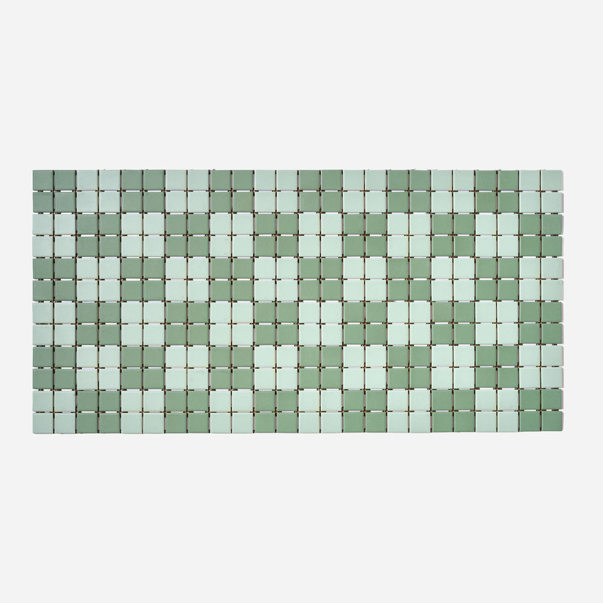 Mosaic Tile Co. 1970s Green Checkered Floor Tile