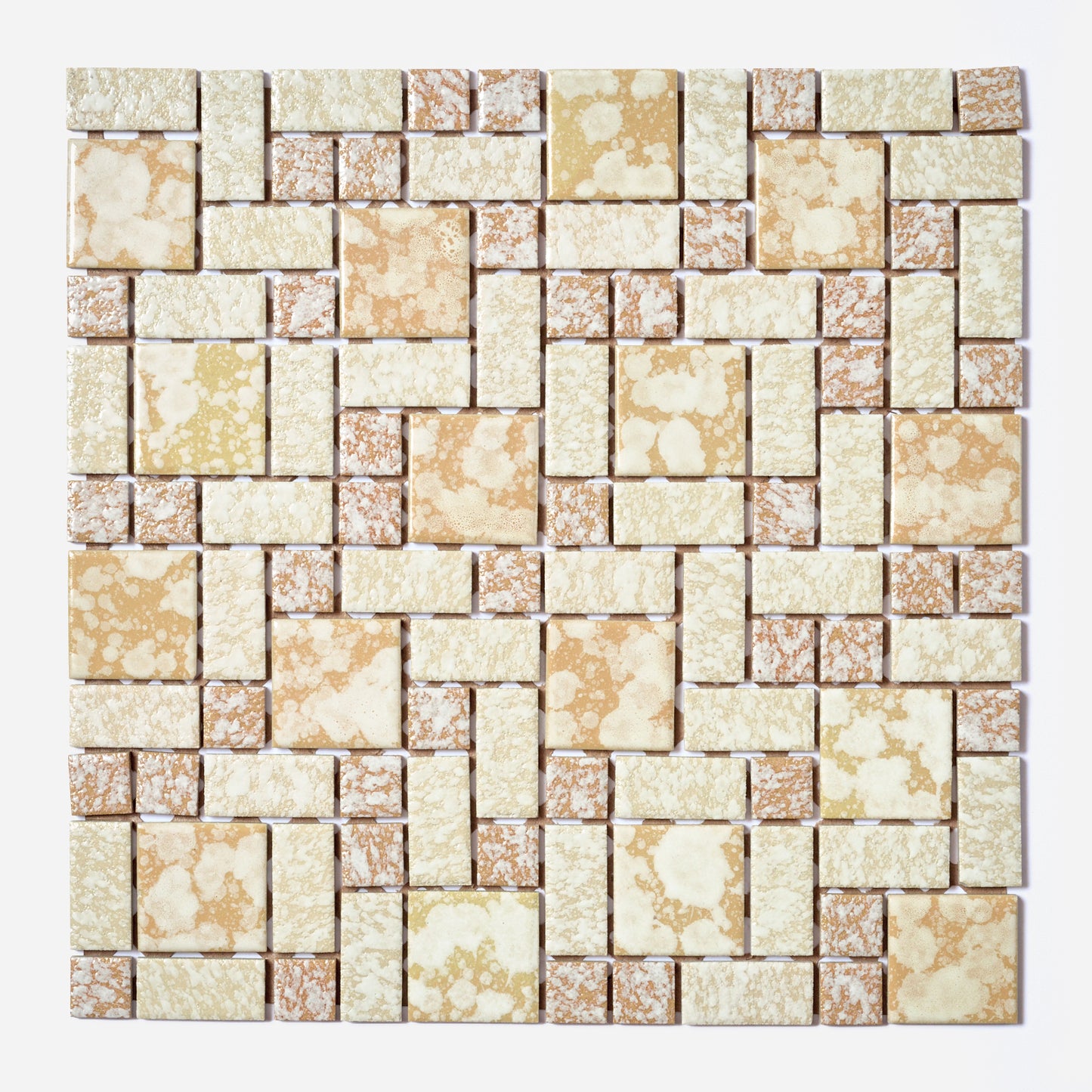 Vintage 1960s Harvest Gold Block Random Floor/Wall Tile