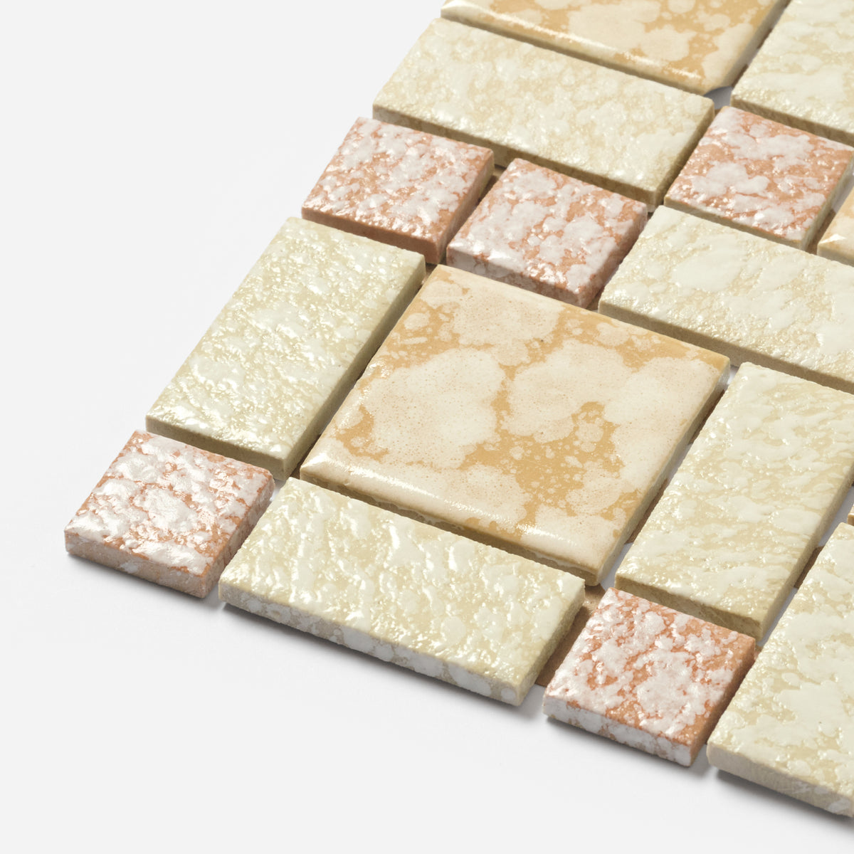 Vintage 1960s Harvest Gold Block Random Floor/Wall Tile