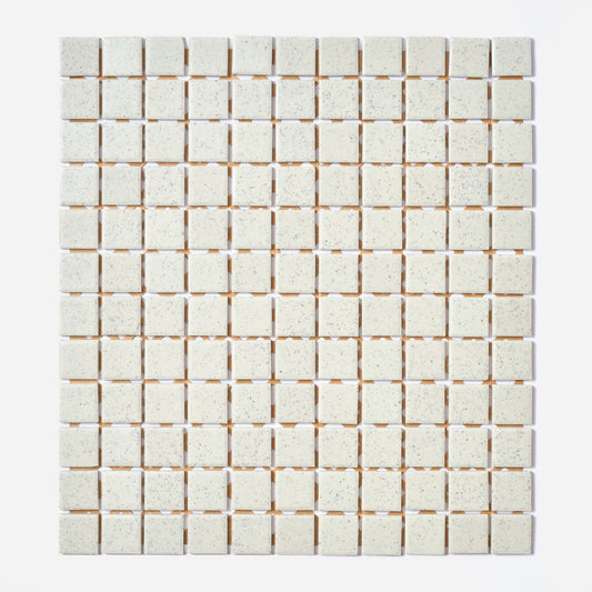 Vintage 1960s Japanese White Spice Block Floor Tile
