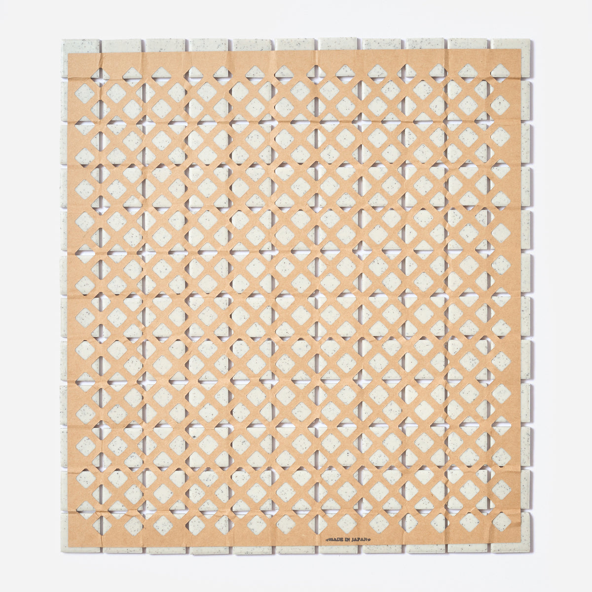 Vintage 1960s Japanese White Spice Block Floor Tile