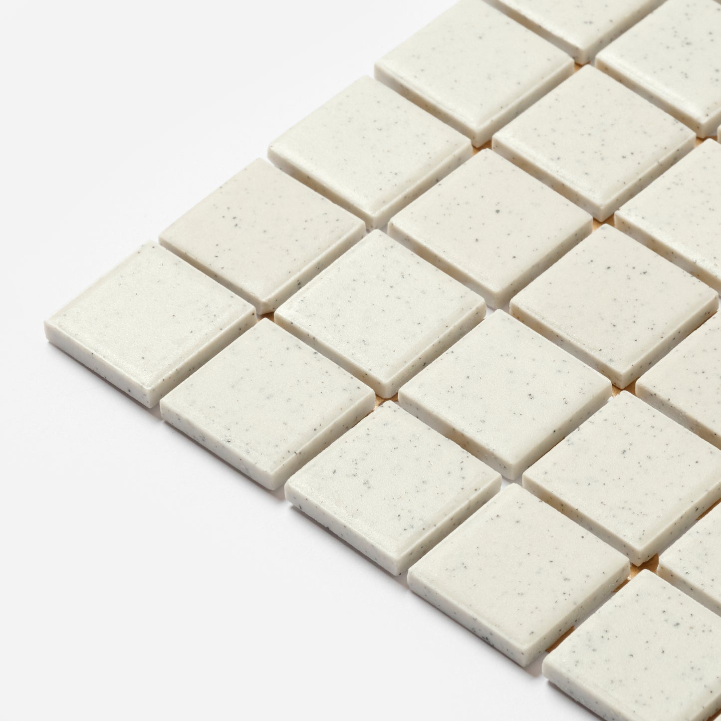Vintage 1960s Japanese White Spice Block Floor Tile