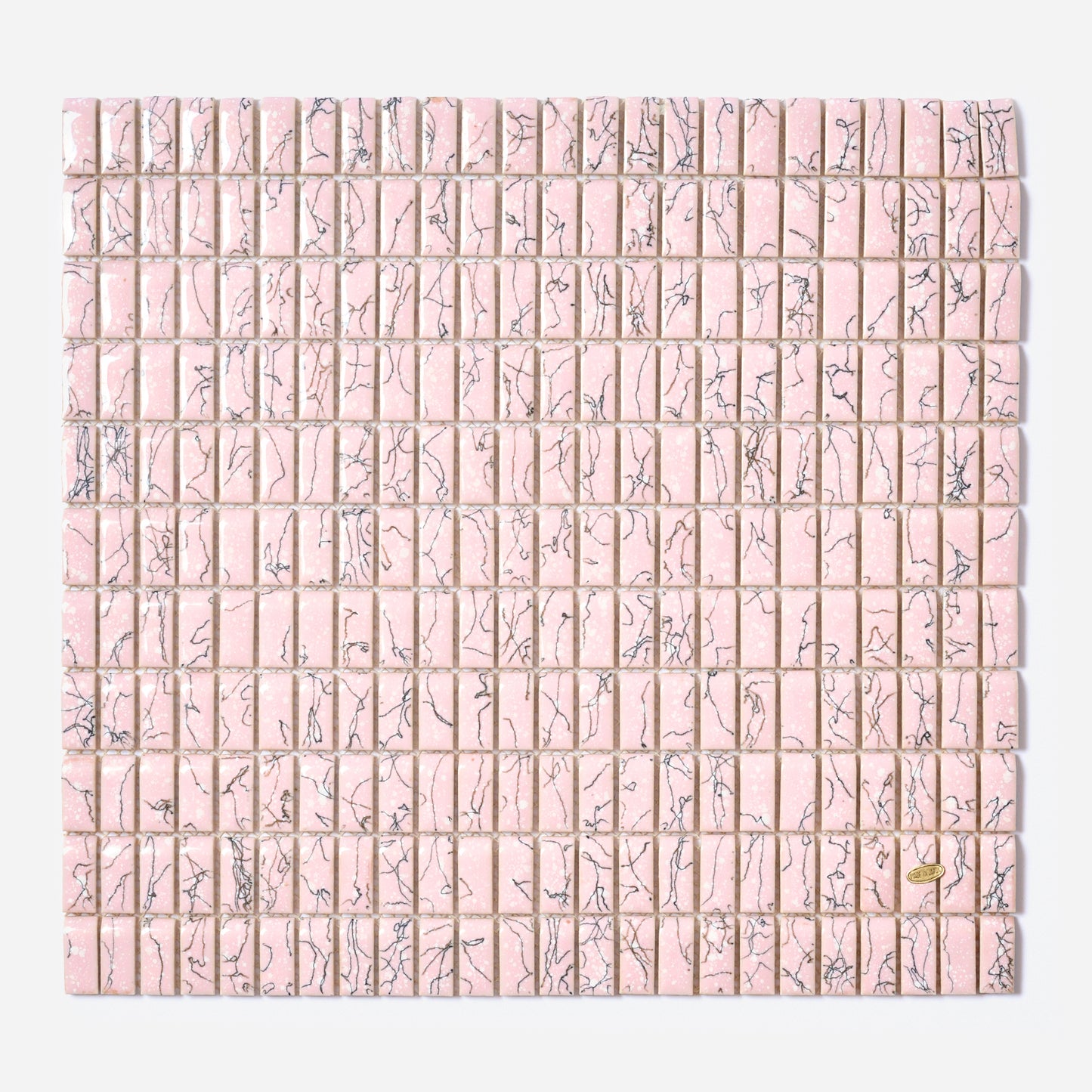 Vintage 1960s Japanese Mini Pink Rectangle Floor/Wall Tile