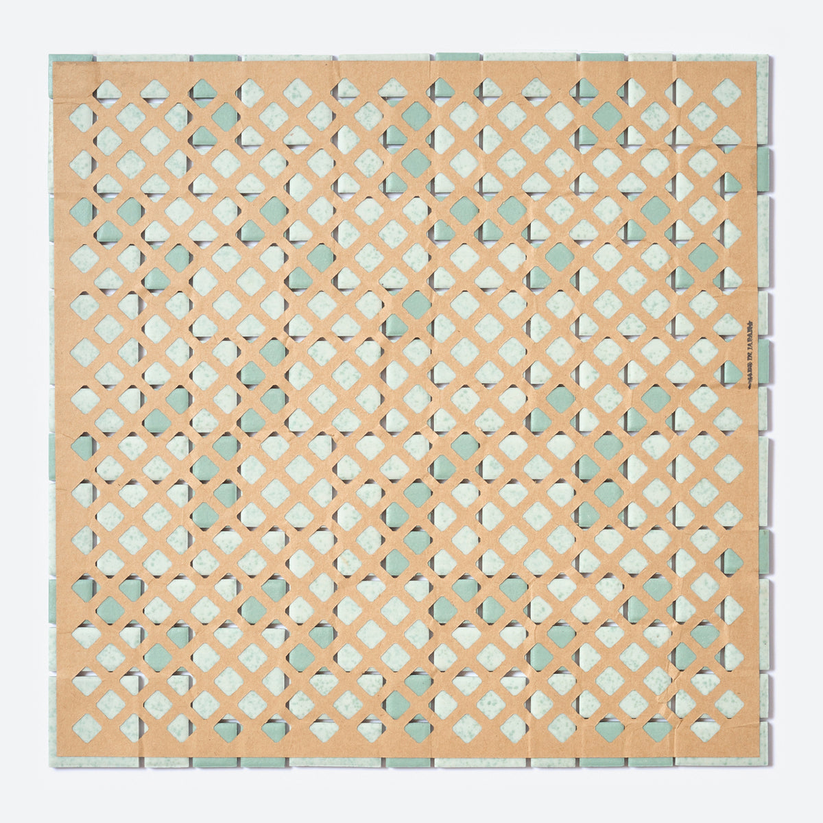 Vintage 1960s Japanese Turquoise Block Random Floor Tile