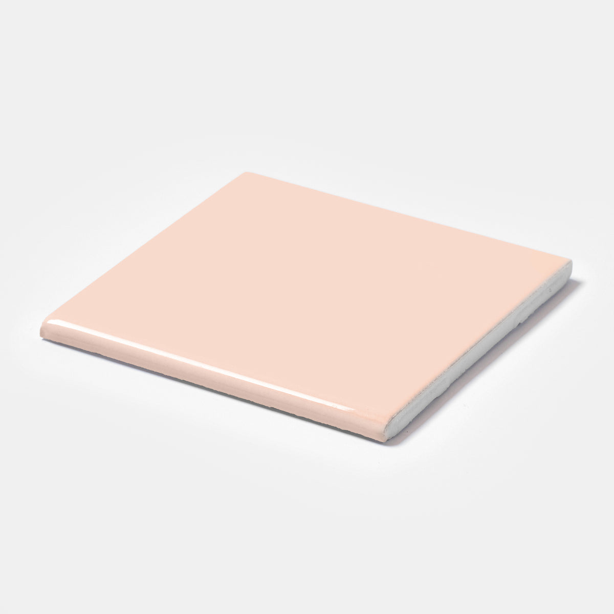1970s Romany Spartan II Pink Square Bullnose Tile