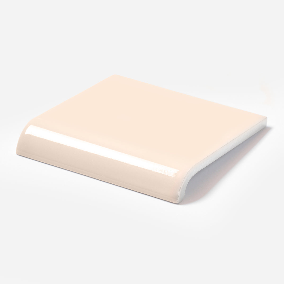 1970s Mid State Fawn Beige Square Mud Cap Tile