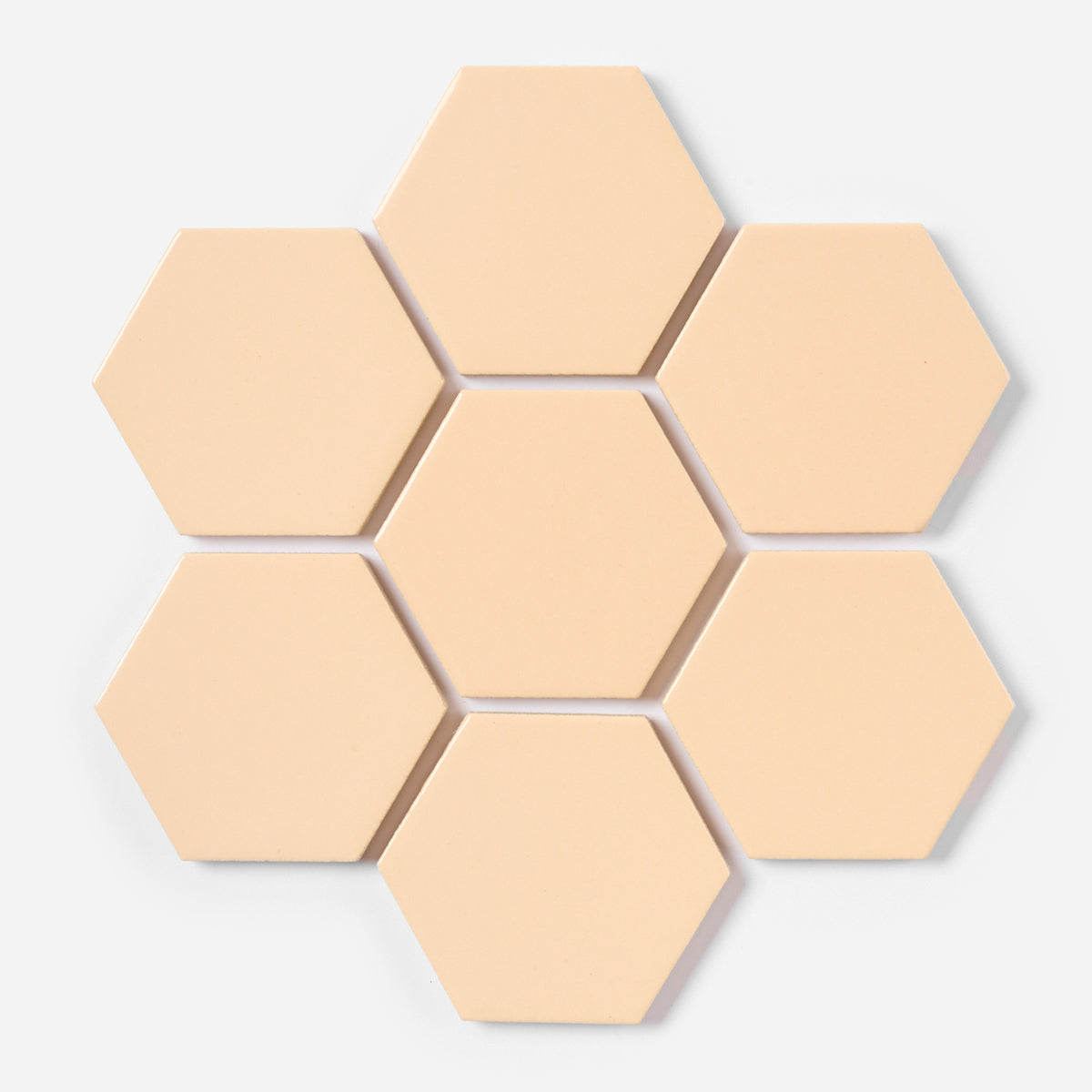 1940s Romany Tiles Suntan Matte Hex Floor Tile