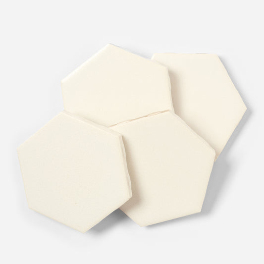 1960s Florida Tile Matte White Hex Wall or Floor Tile