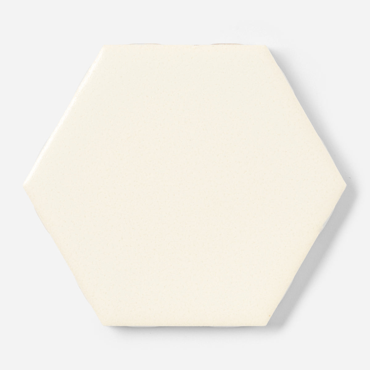 1960s Florida Tile Matte White Hex Wall or Floor Tile