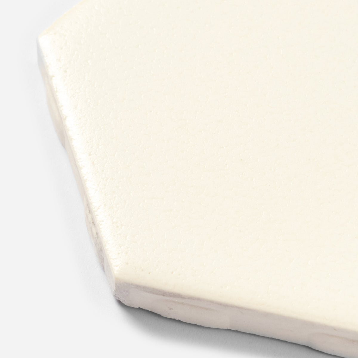 1960s Florida Tile Matte White Hex Wall or Floor Tile