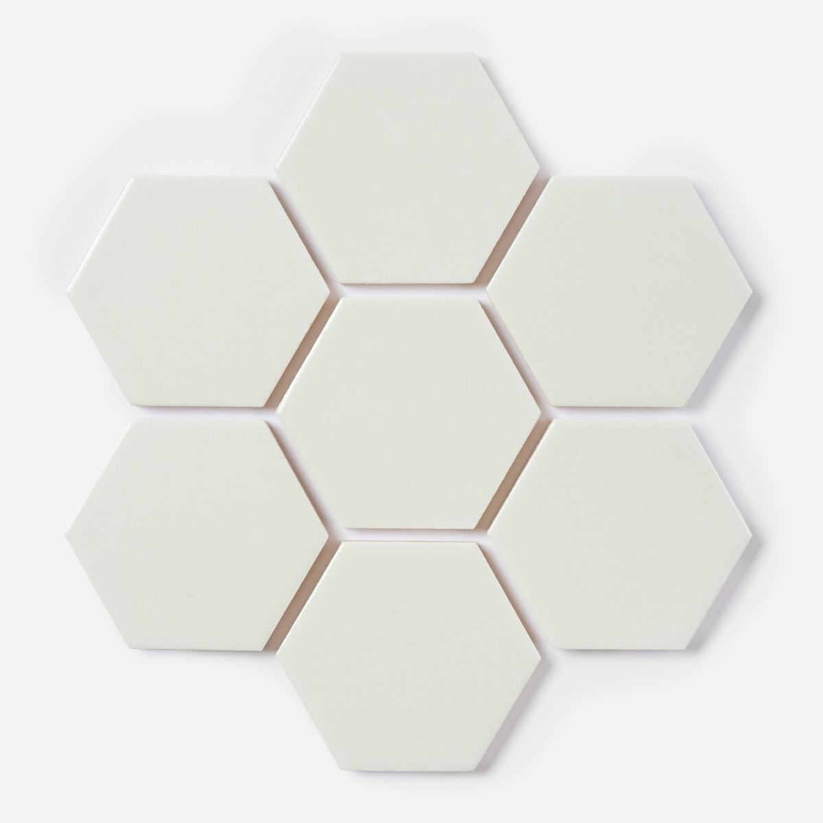 1940s Romany Tiles Gray Matte Hex Floor Tile