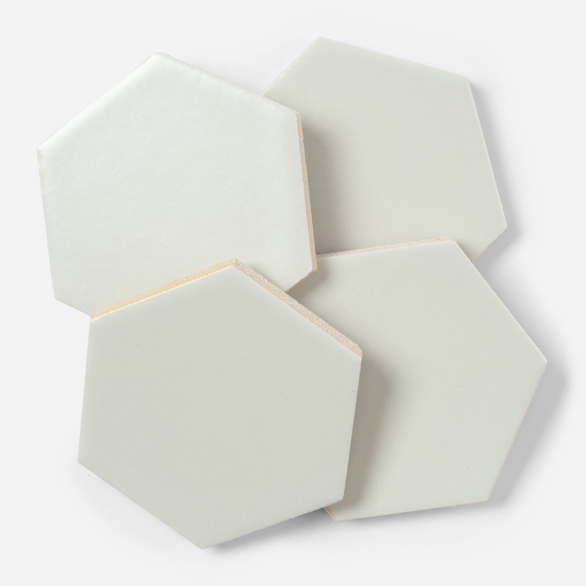 1940s Romany Tiles Gray Matte Hex Floor Tile