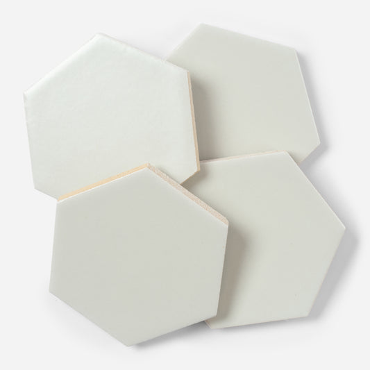 1940s Romany Tiles Gray Matte Hex Floor Tile