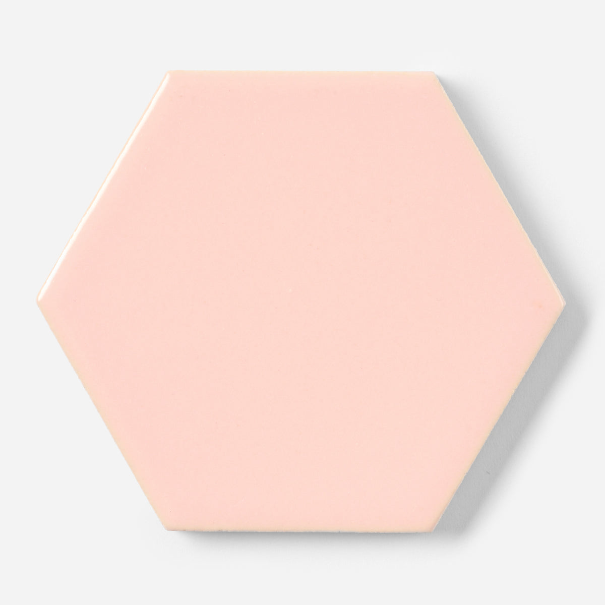 1940s Romany Tiles Pale Pink Matte Hex Floor Tile
