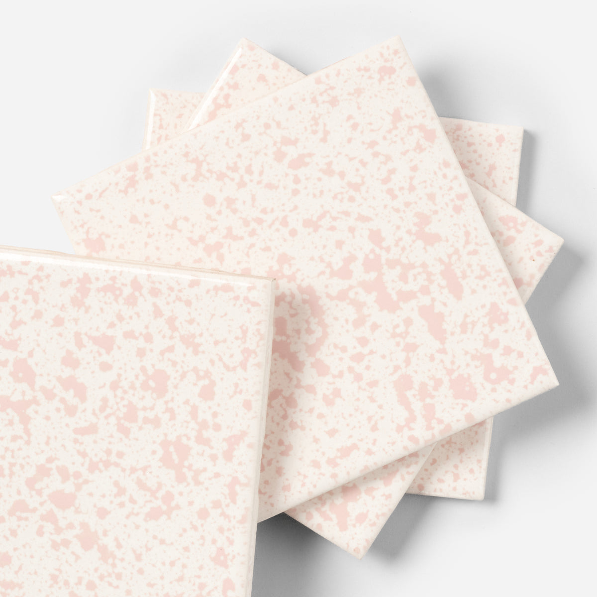 1960s FLORIDA TILE Dapple Glaze Venetian Pink Wall Tile