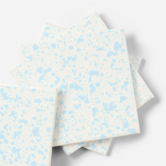 1960s FLORIDA TILE Dapple Glaze Sky Blue Wall Tile