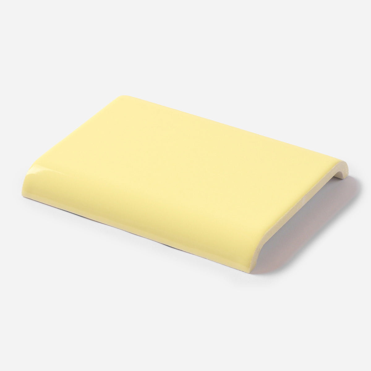 1970s Florida Tile Manchu Yellow Double Bullnose Jamb Tile
