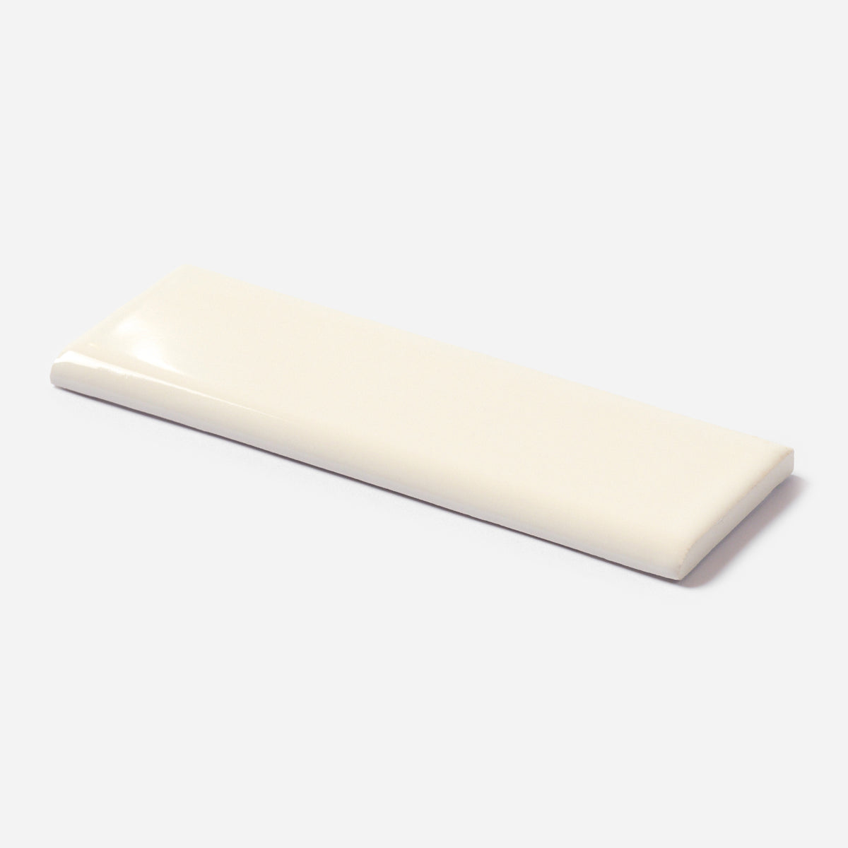 1970s Florida Tile White Bullnose Tile