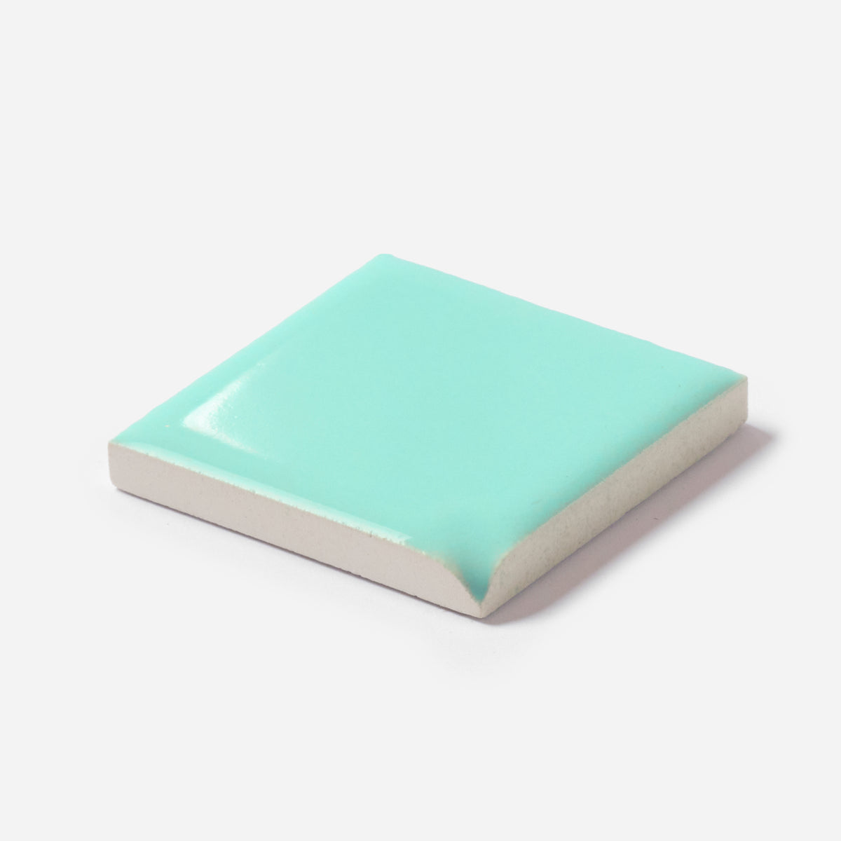 1960s Florida Tile Surf Green Drip Corner Tile